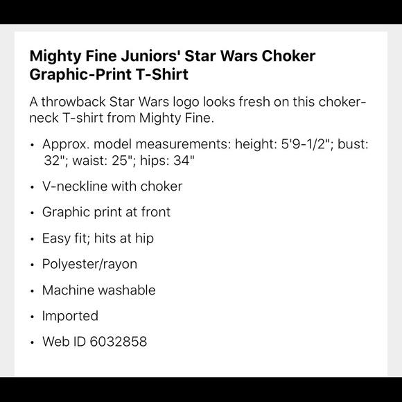 Juniors Star Wars Choker Graphic Tee - Picture 3 of 3